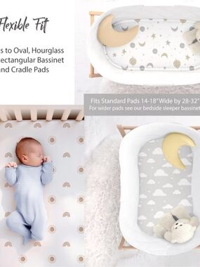 Cambria Baby Bassinet Sheets